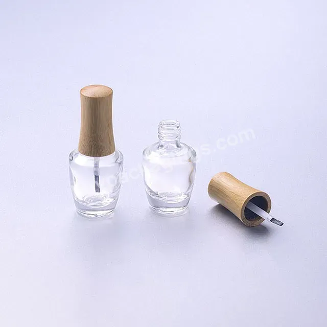 Fts 15ml Clear Empty Nail Polish Oil Bottle With Bamboo Cap