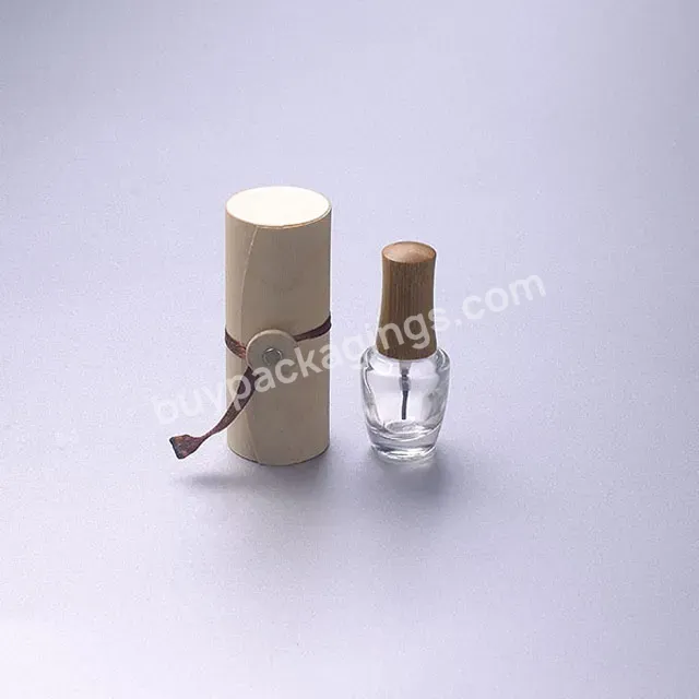 Fts 15ml Clear Empty Nail Polish Oil Bottle With Bamboo Cap