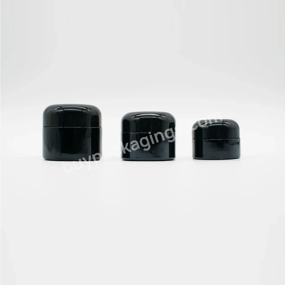 Fts Black Glass 20g 30g 50g Hair Pomade Glass Cosmetic Empty Glass Cream Jar With Lid