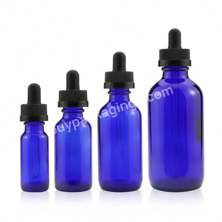 Fts Blue Color Glass Bottles Amber Dropper Bottle With Spray 1ml Glass Bottles For Essential Oil