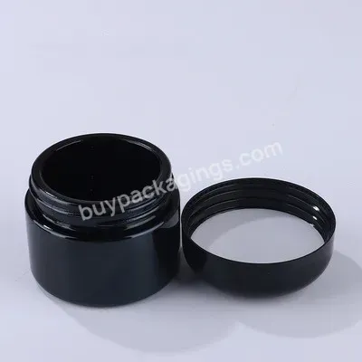 Fts China Factory Wholesale Skincare Cosmetic Cream Jar Black Cosmetic Cream Glass Jars With Screw Top Lids