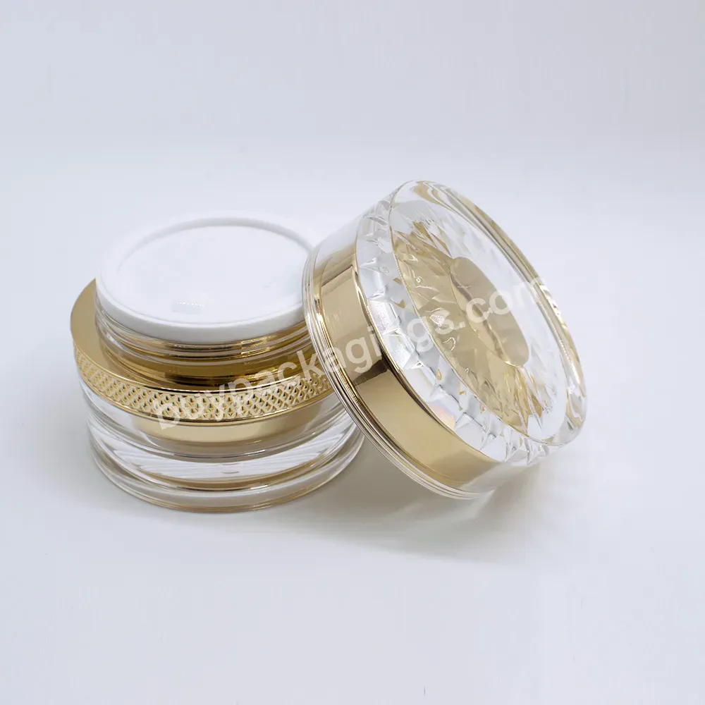 Fts Free Sample Custom Empty Skincare Acrylic Lotion Pump Bottle Cosmetic Cream Plastic Jars With Lid