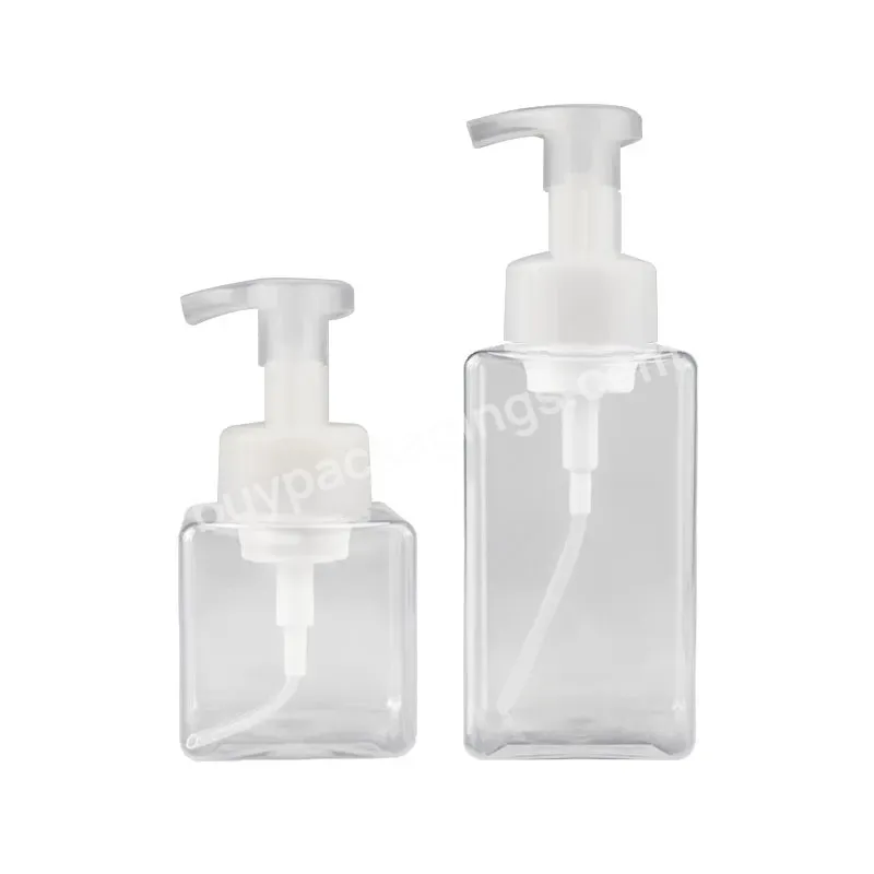 Fts High Quality 250ml 400ml Plastic Pet Square Foam Bottle Face Wash Mousse Bottle