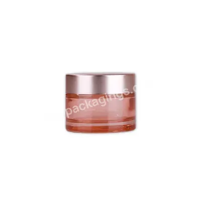 Fts High Quality Luxury Cosmetic Glass Containers Rose Gold Eye Face Cream Jars For Cosmetics