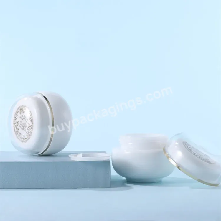 Fts Manufacturer Body Face Cream Jar Packaging 30g White Glass Cosmetic Cream Jar