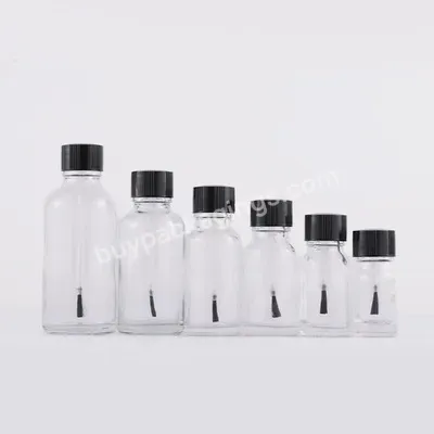 Fts Round Frosted Glass Wholesale White Fancy Luxury Custom Empty Nail Polish Bottle With Brush