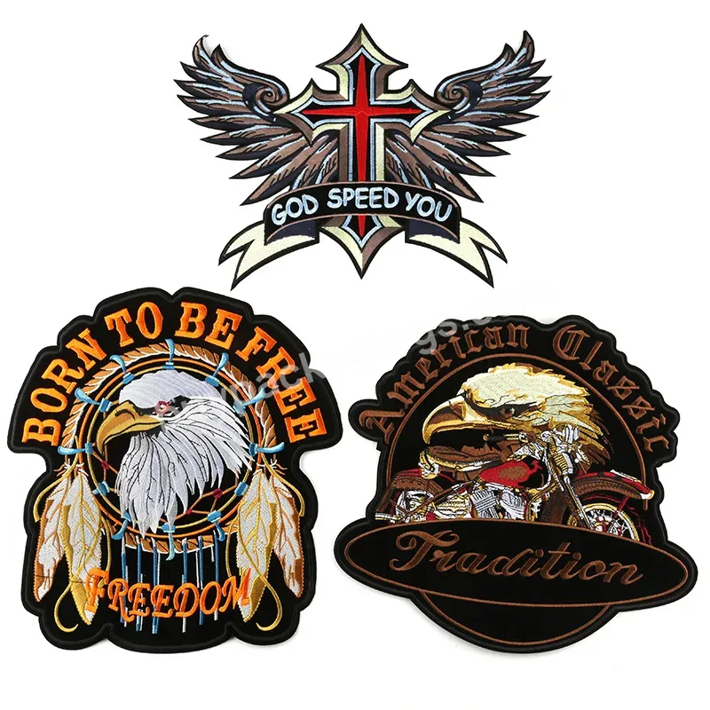 Full Back Size Iron On Clothing Applique 3d Custom Embroidery Patches