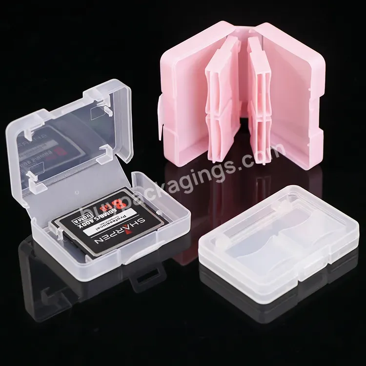 Full Capacity High Quality Plastic Clear Memory Cf Protective Sleeve Sd Card Tray Sd Card Tray