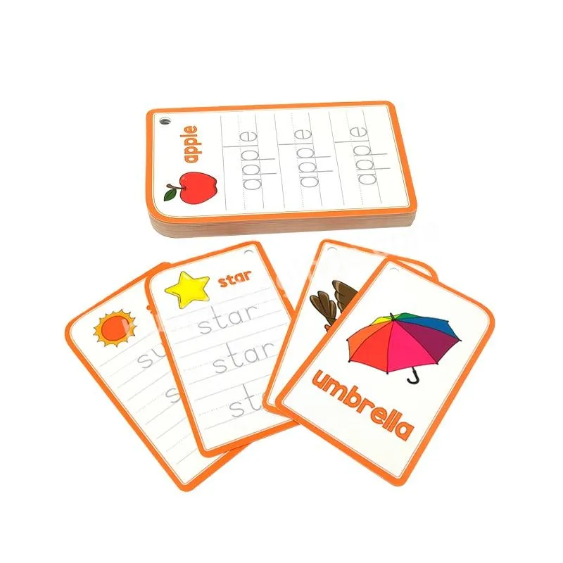 Full Color Customized Batch Printing Preschool Animal Alphabet Educational Kids Learning Cards