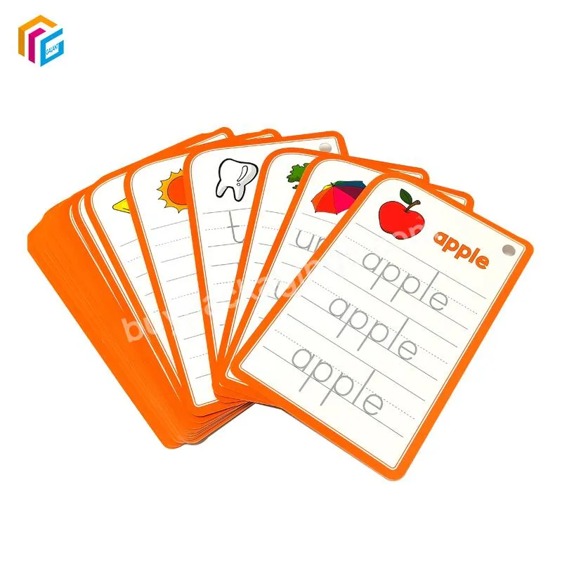 Full Color Customized Batch Printing Preschool Animal Alphabet Educational Kids Learning Cards