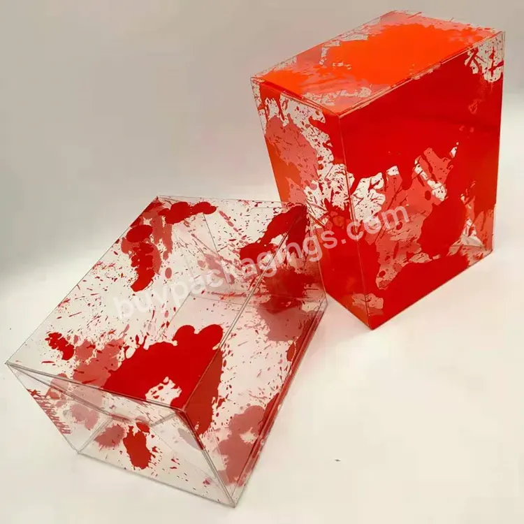 Funko Pop Box Blood Splatter 0.8mm Glow Pet Plastic Box Pop Acid Free Plastic Protector