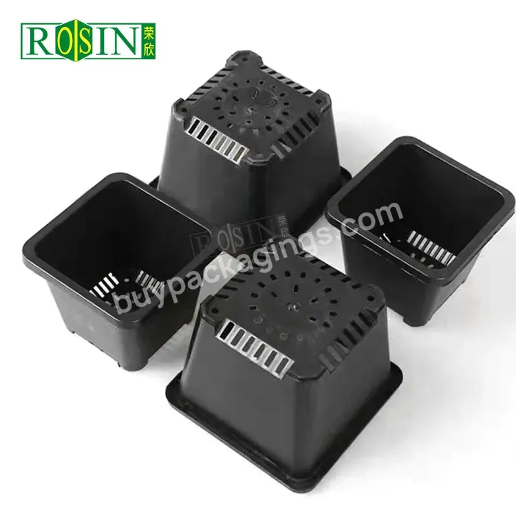 Garden Mini Square Black Outdoor Plastic Flower Pot Plant Nursery Flowers - Buy Plastic Flower Pot,Square Black Outdoor Nursery Flowers,Flower Pot Plant Nursery Flowers.