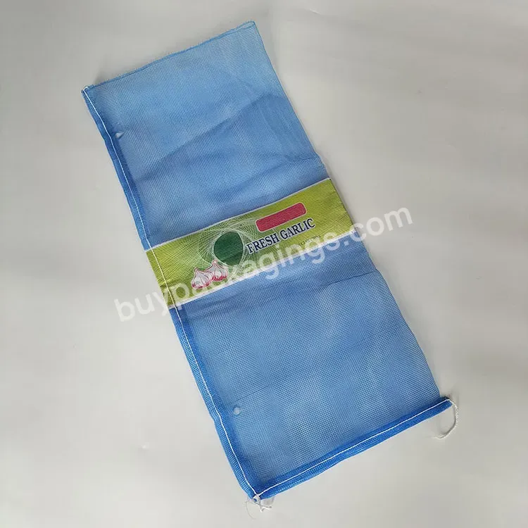 Garlic Bags Hdpe Mono Filament Bags With Label