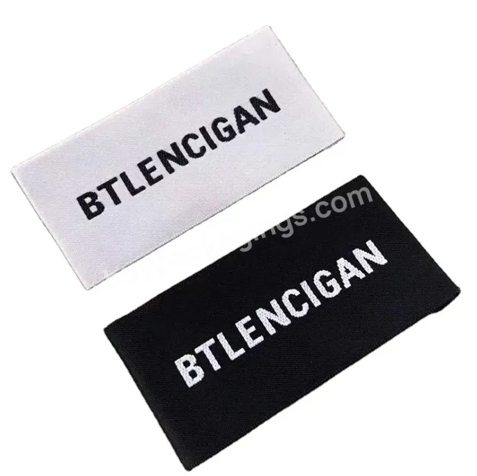 Garment Accessories Size Brand Private Satin Print Labels Custom Logo Design Woven Label Clothing Neck Label