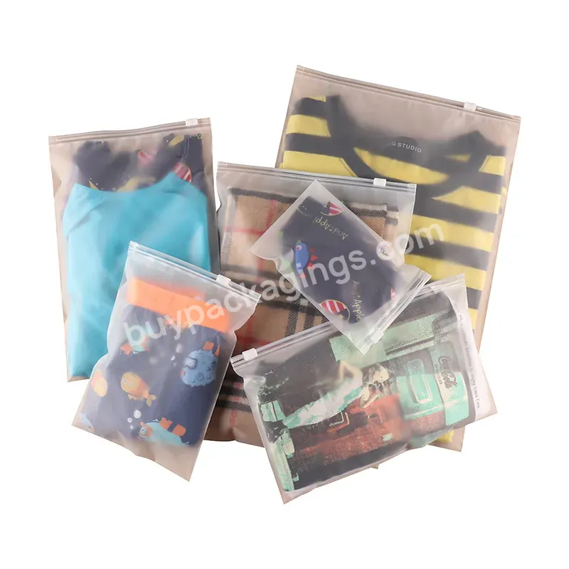 Garment Zipper Bags Plastic Custom Print Packaging Bag For Hoodies Ziplock Bag With Logo For Clothing