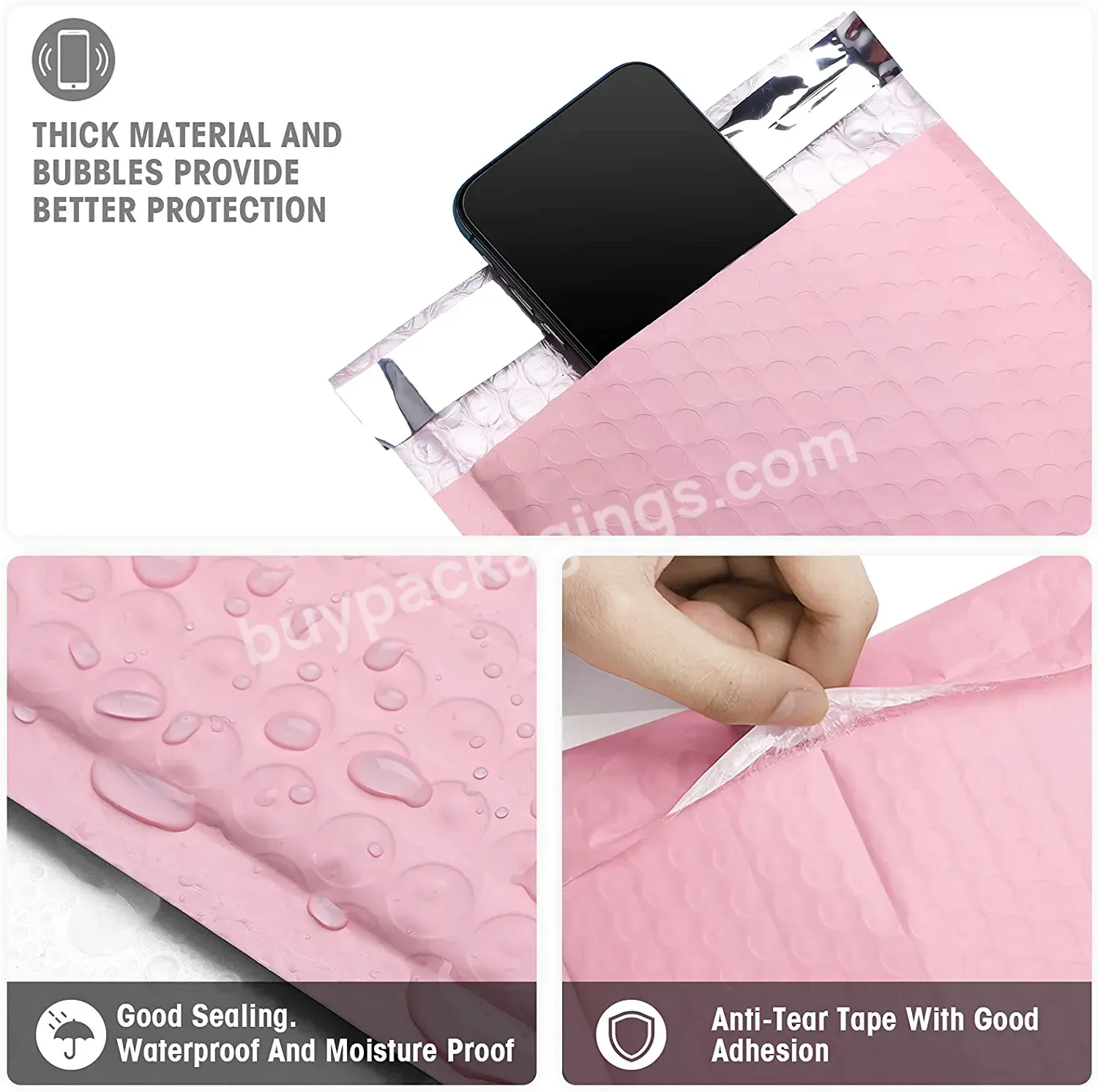 Gdcx Black/orange Packaging Bubble Mailing Bubble Poly Mailers Envelope Shipping Mailer Bag Pink Bubble Mailers Bag