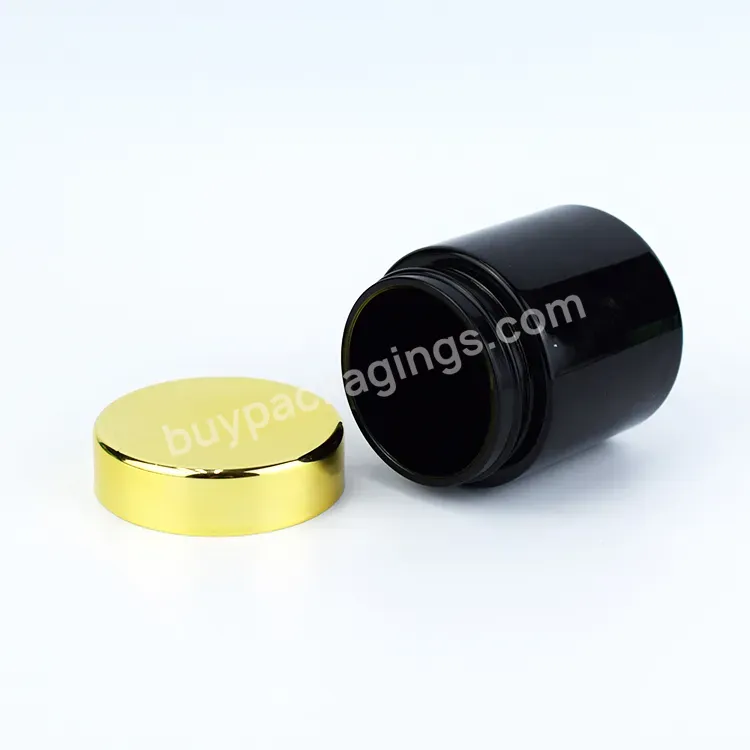 Giant Air-tight Curing 3.5 Gram 3oz Matte Black Gold Lid Child Resistant Full Stash Glass Jar Smell Proof