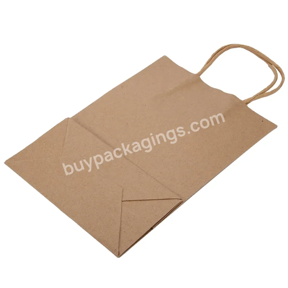 Gift Bag Kraft Packaging Handle Paper Storage Bag For Wedding Candy Favor Bag With Handle Gift Christmas