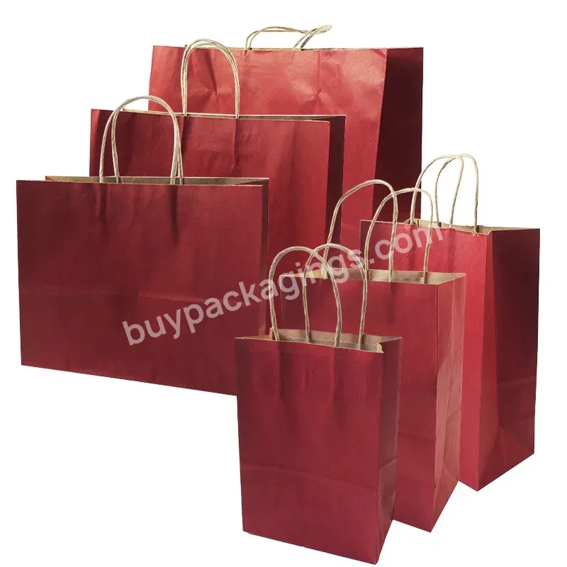 Gift Bags With Handles Multi-function Red Recyclable Bag Environmental Protection Clothes Shoes Bag