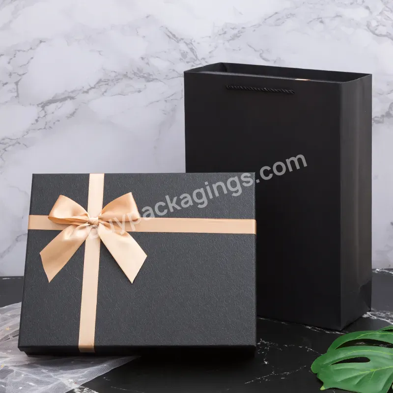 Gift Box With Bow Tie Various Colors Can Be Customized Packaging Box Printing Paper Box Oem Art Paper Customizable Flip 5000