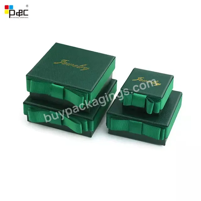 Gift Boxes For Jewelry Packing Premium Velvet Paper Jewelry Bow Gift Box Large Exquisite Packing Box Jewelry