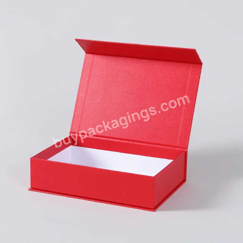 Gift Boxes Handmade Logo Recycled Cardboard Packaging Magnetic Closure Black Foldable Paper For Shoe Clothes