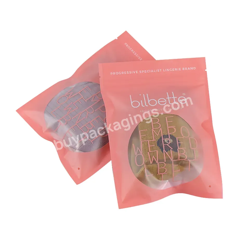 Gift Cloth Baclothing Clear Polythene Packaging Ziplock Clothing Logo Bag
