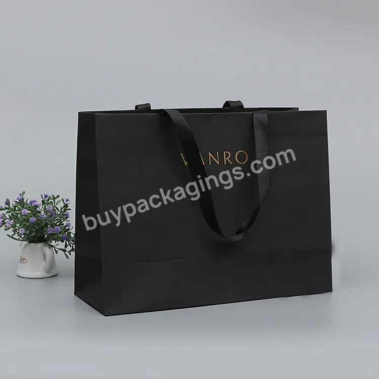 Gift Clothing Store Packaging Exquisite Wholesale Logo Printing Thick Paper Bag