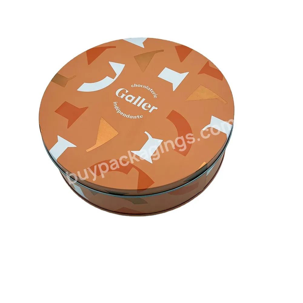 Gift Packaging Biscuit Round Tin Can