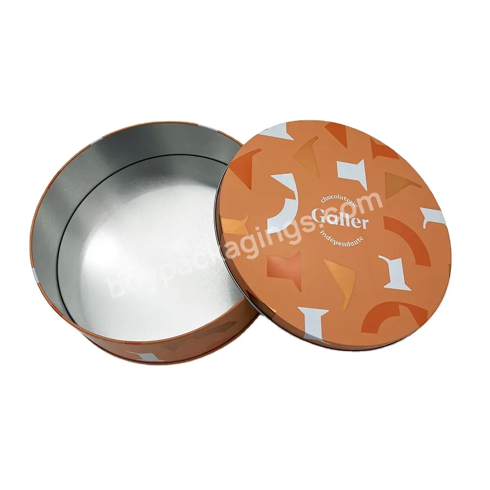 Gift Packaging Biscuit Round Tin Can