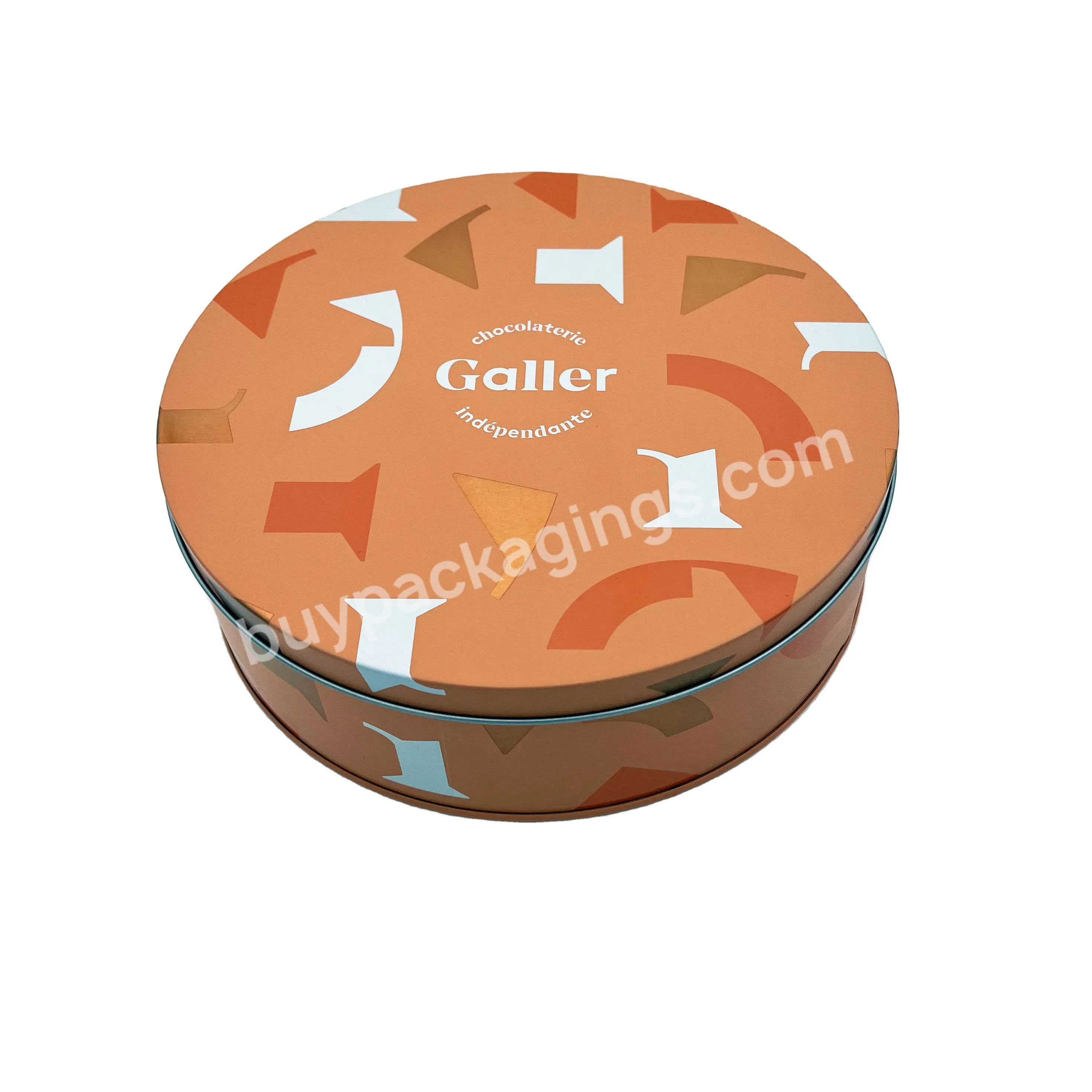 Gift Packaging Chocolate Round Tin Can