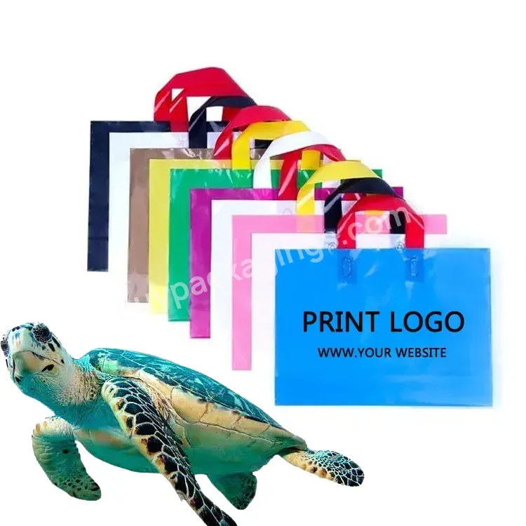 Gift Shop Carry Reusable Eco-friendly Ldpe Custom Own Logo Print Bottom Gusset Plastic Shopping Bags With Handle