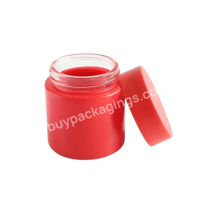 Glass Bottle Frosted Customized Jar Child Resistance Glass Packaging Coloured Glass Jar Child Proof