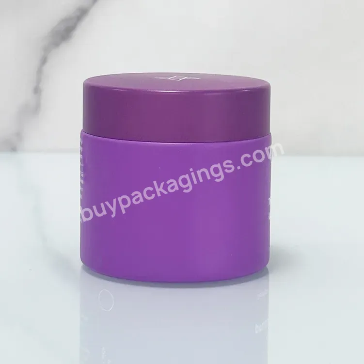 Glass Cosmetic Empty Cream Packaging 5g 10g 15g 20g 30g 50g 80g 100g 200g Purple Frosted Cosmetic Container Jar With Lids - Buy Cosmetic Jar,Cream Jar,Cosmetic Container Jar.