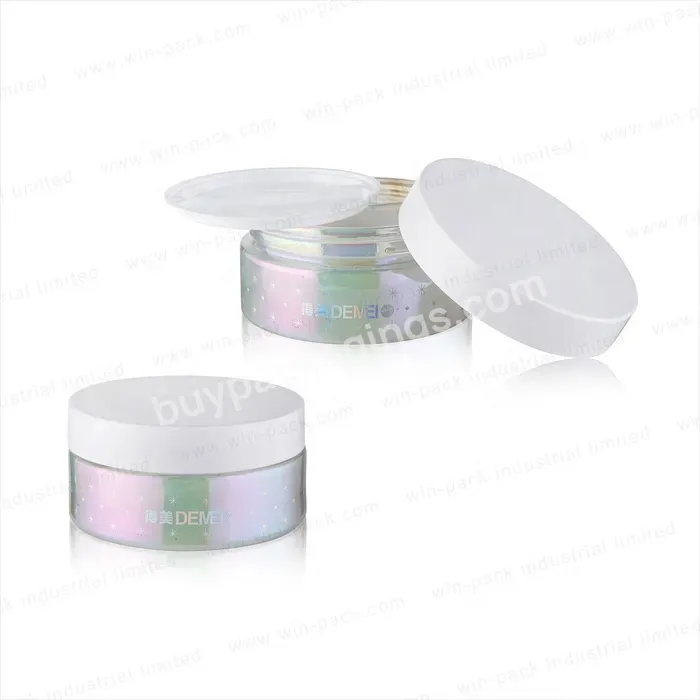 Glass Cosmetic Jar Double Chamber Face Cream Jar With Plastic Cap