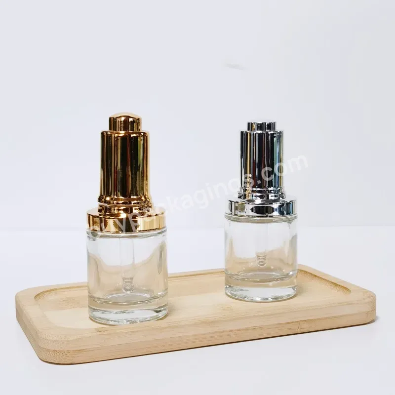 Glass Dropper Bottles 30ml Airless Press Cosmetic Packaging Hair Essential Oil Bottle Package