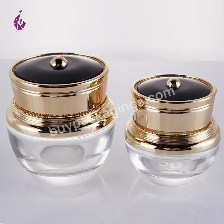 Glass Jar 20 G.luxury Cosmetic Packaging Cosmetic Face Cream Clear Jars For Cosmetics