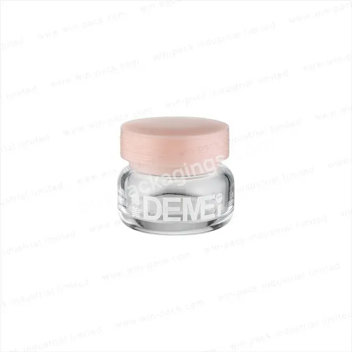 Glass Jar 30g 50g Empty Pink Face Cream Jar For Cosmetic Package