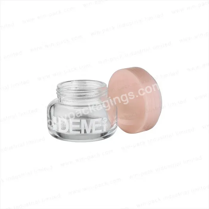 Glass Jar 30g 50g Empty Pink Face Cream Jar For Cosmetic Package