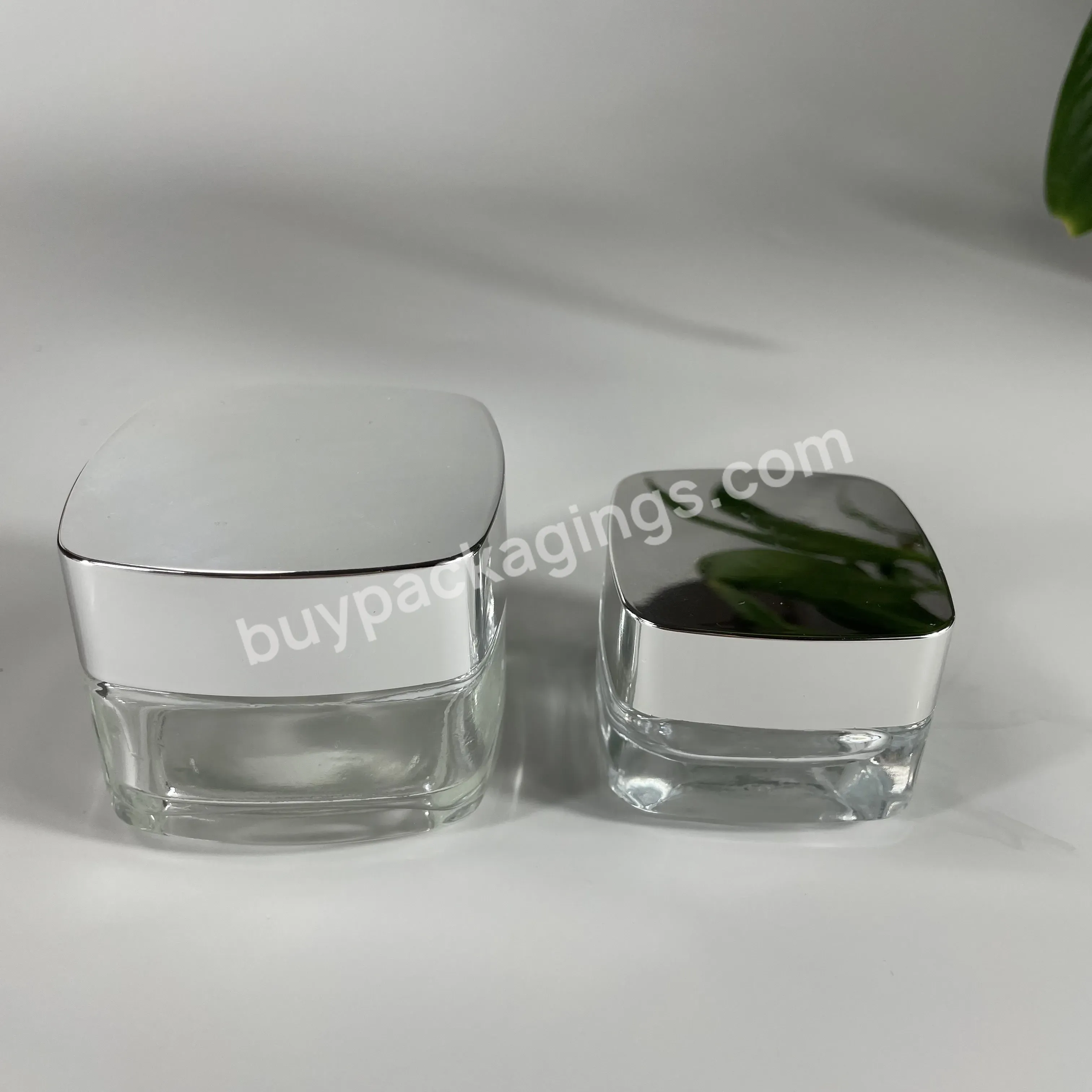 Glass Jar For Skin Care Cream Jars 30g 30ml Environmental Black Lid Glass Bottle Cream Jars Empty Cosmetic Container