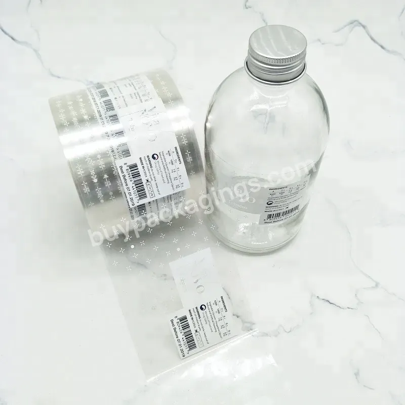 Glass Jars Packaging Plastic Vinyl Transparent Jar Sticker Label