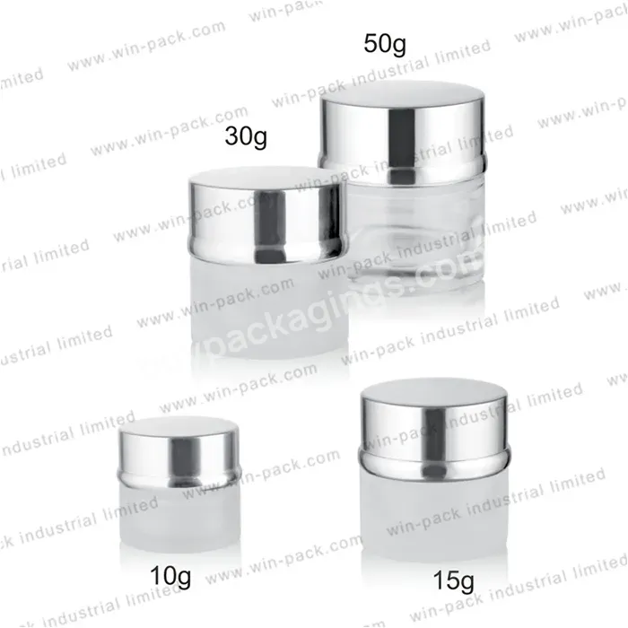 Glass Lotion Bottle And Cream Jar Glass Container Cosmetic Packaging 10g 15g 30g 50g