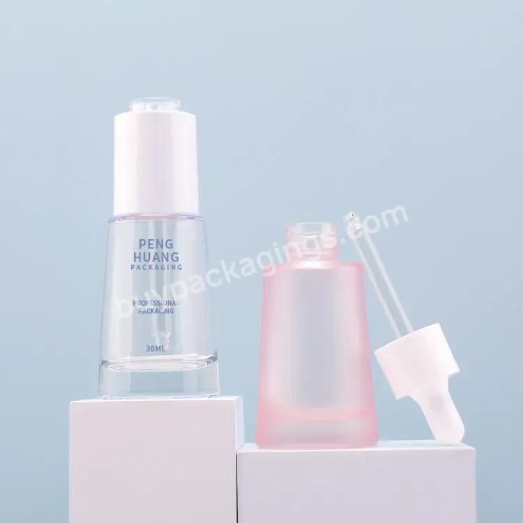 Glass Serum Bottle 30ml Wholesale Essential Body Oil 1oz Glass Dropper Bottle Patent Cosmetic Packaging Serum Bottle