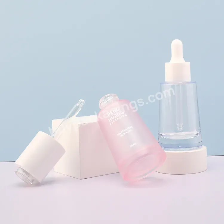 Glass Serum Bottle 30ml Wholesale Essential Body Oil 1oz Glass Dropper Bottle Patent Cosmetic Packaging Serum Bottle