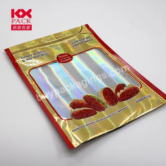 Gloden Printed Laminated Plastic Packaging Pouch For Red Dates Packing