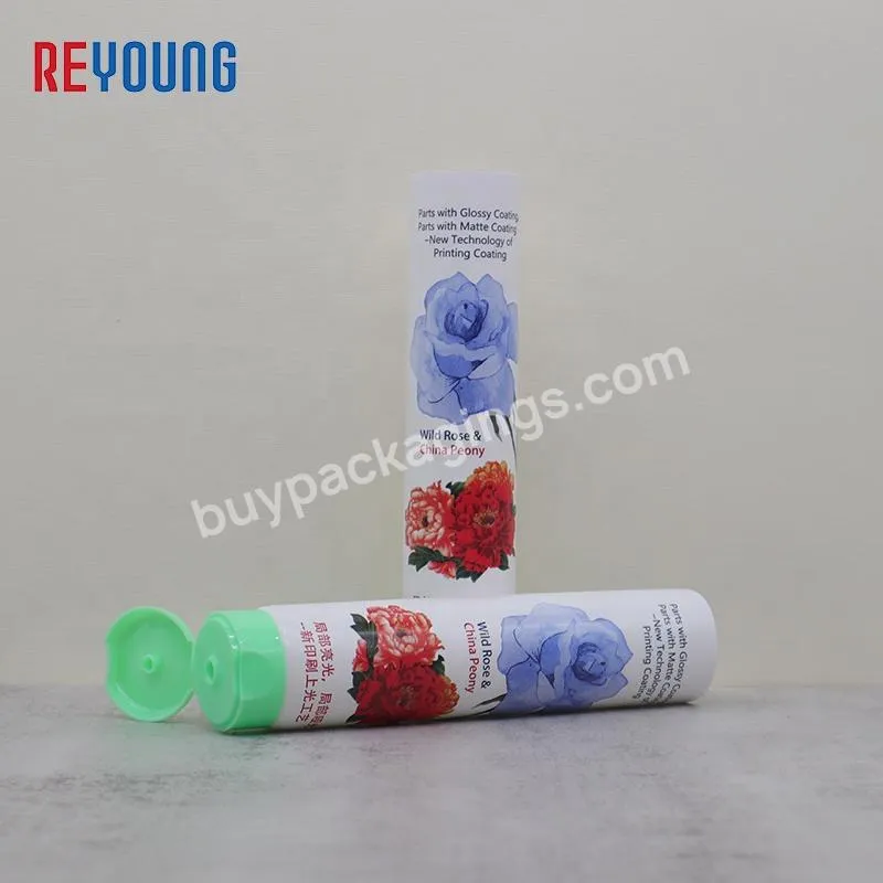 Glossy And Matte Coating New Printing Process Plastic Soft Tubes Container With Flip Caps For Lotion Cosmetic