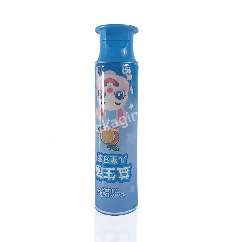 Glossy Blue Food Tube Packaging Care Daily Customized D25mm Empty Plastic Pe Toothpaste Tube With Flip Top Cap