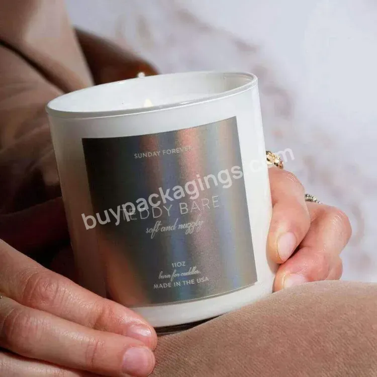 Glossy Custom Printed Jar Labels And Stickers Candle Scent Labels Holographic Candle Label For Candle Jars Tins