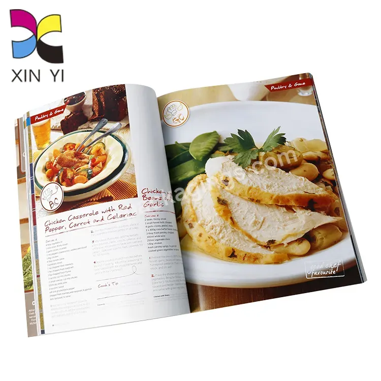 Glossy Paperback High Quality Low Price Softcover Cooking Book Printing With Picture