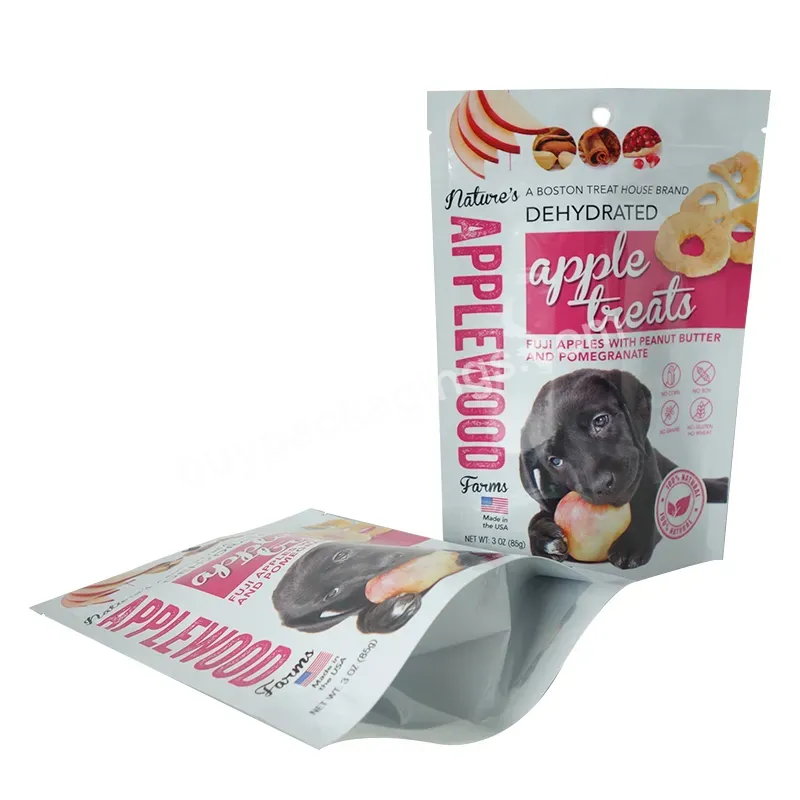 Glossy Printed Custom Zipper Lock Mylar Stand Up Plastic Pet Food Packaging Bag